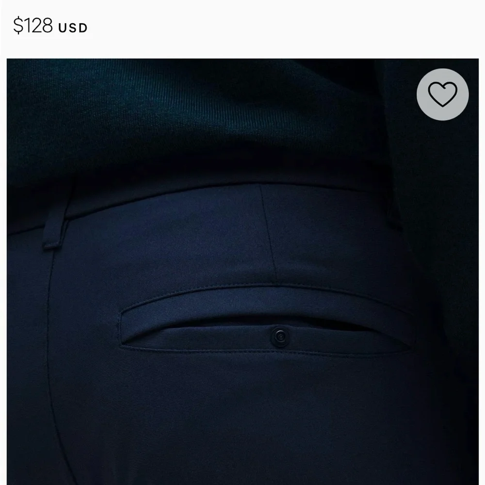 Lululemon Commission Pant Slim 34"L Warpstreme Men's Size 32 True Navy - Picture 5 of 7